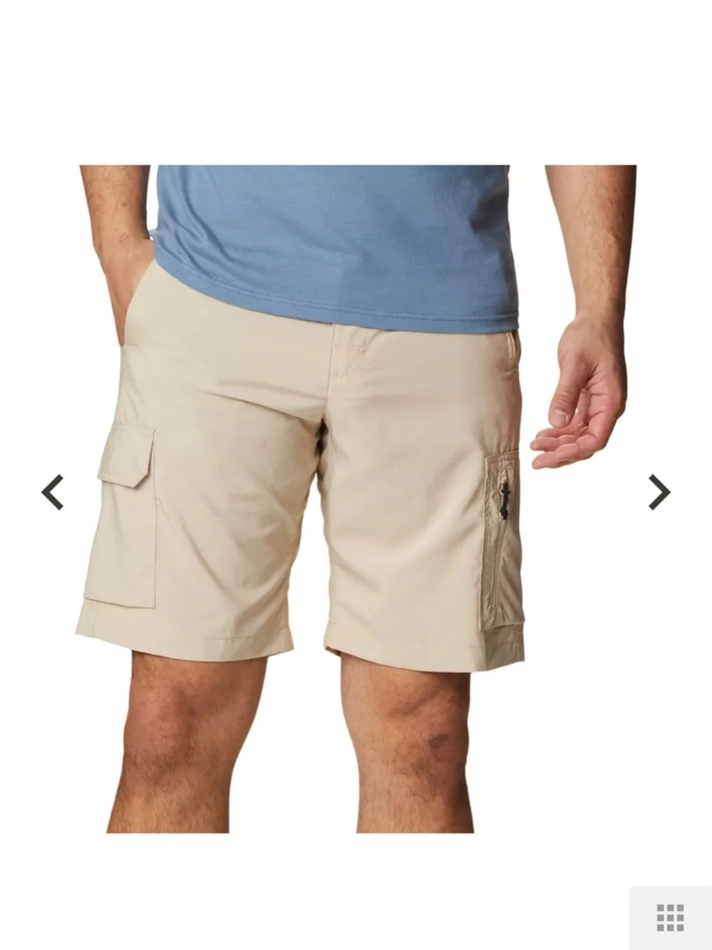 Columbia khaki Hybrid Men's Cargo Shorts Utility Pockets and Drawstring Waist